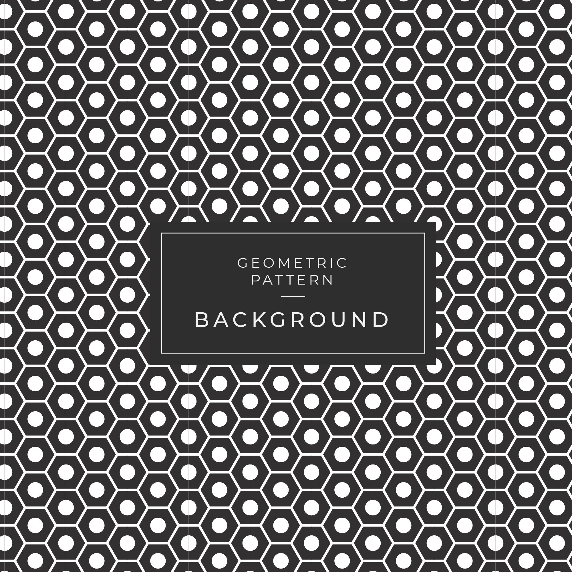 Modern monochrome hexagon seamless pattern Free Vector