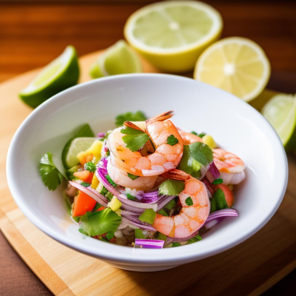 Promo for shrimp ceviche by @ai_generated