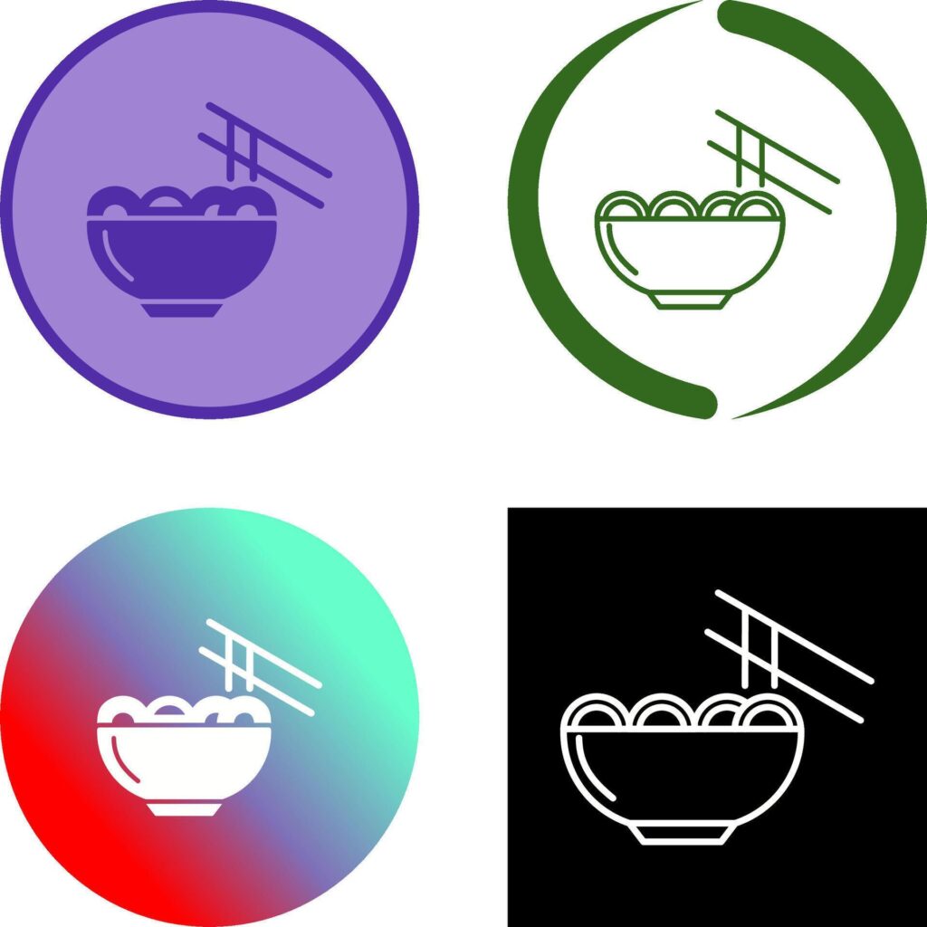 Chinese food Icon Design Stock Free