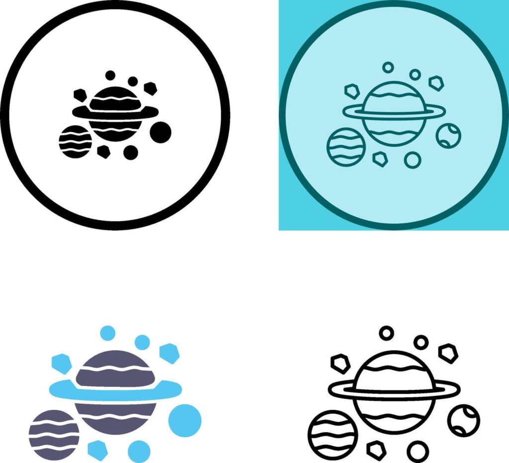 Planets Icon Design Stock Free