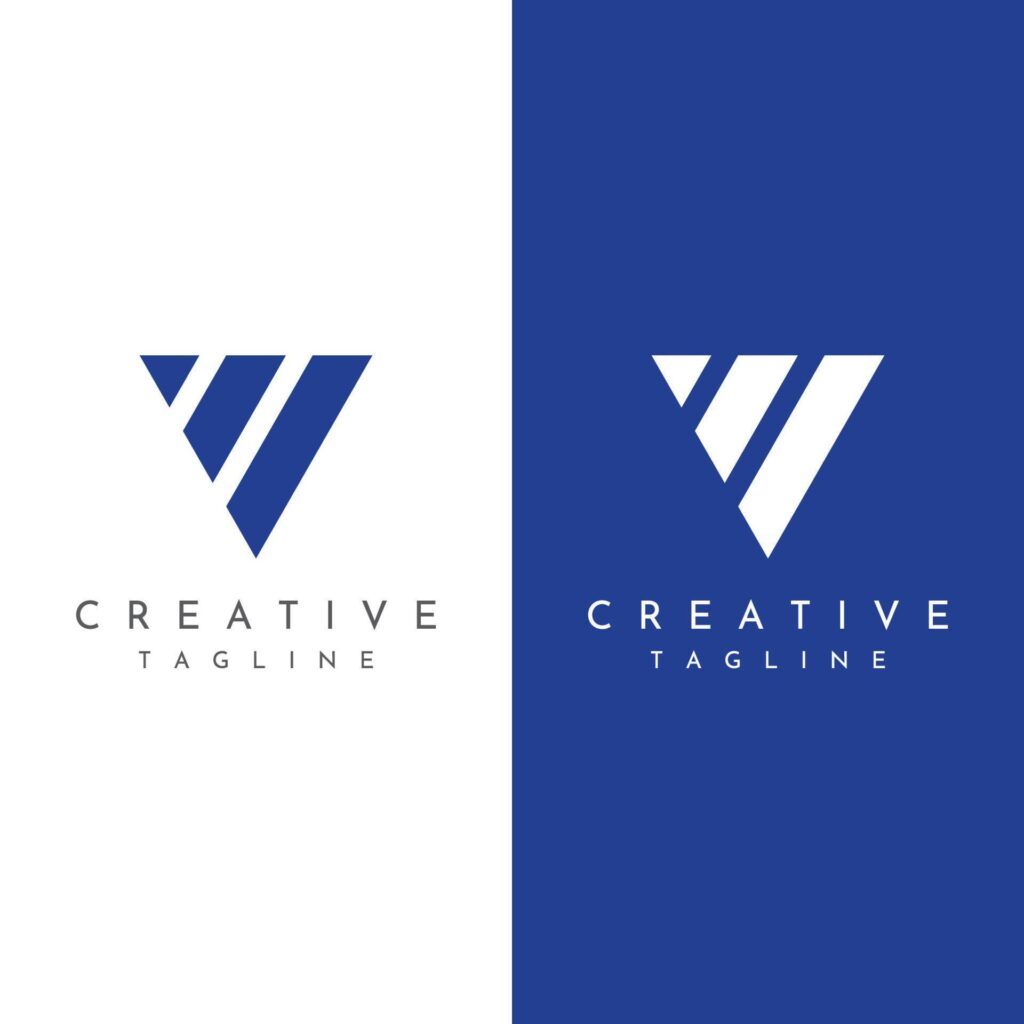 Logo design initial letter V with artistic monogram.Logo is modern, luxurious and elegant. Background isolated. Stock Free