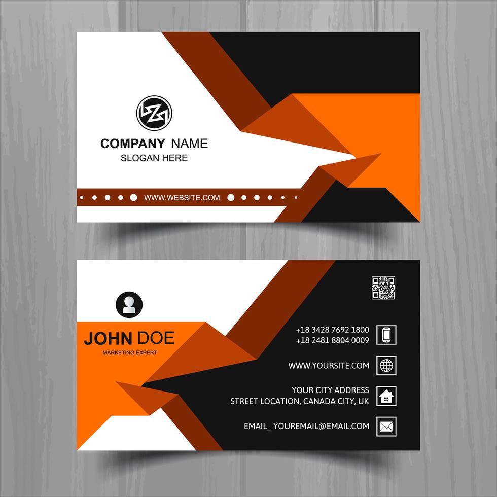 Abstract stylish wave business card template design Stock Free