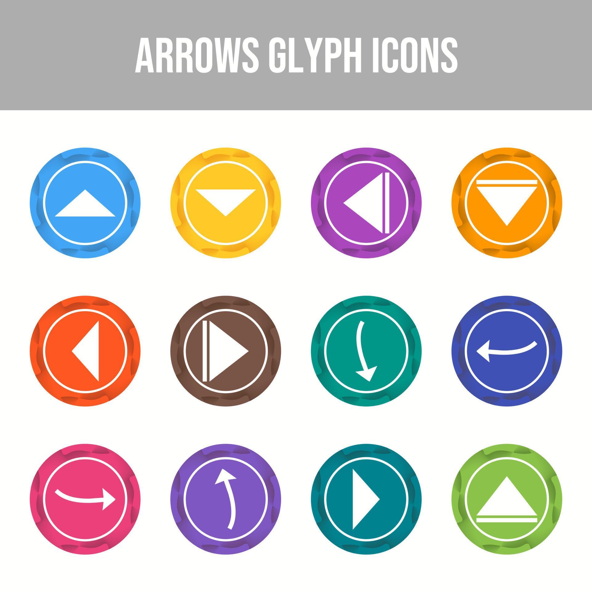 Beautiful Arrows vector icon set Stock Free