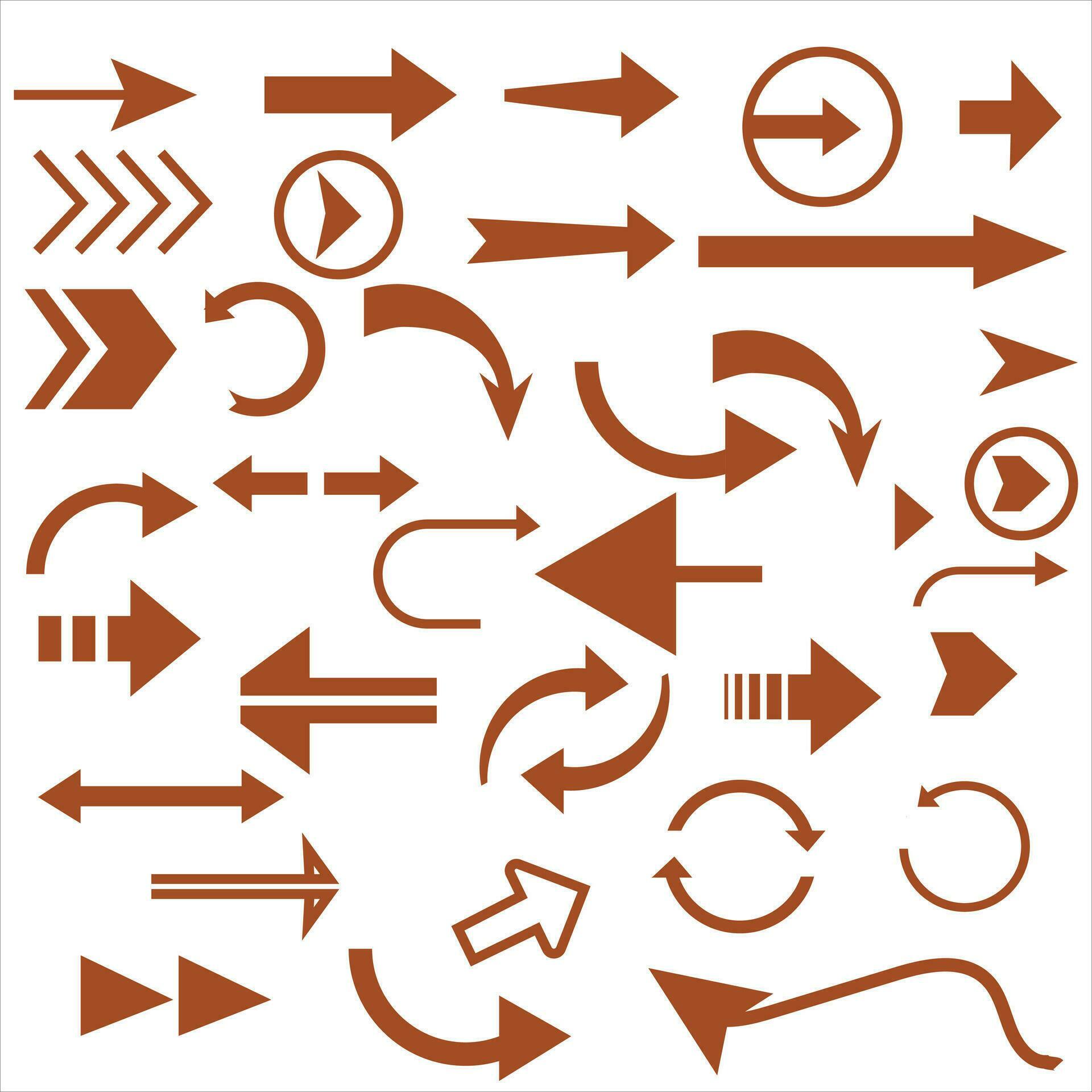 Doodle arrow set, collection of hand drawn elements Stock Free