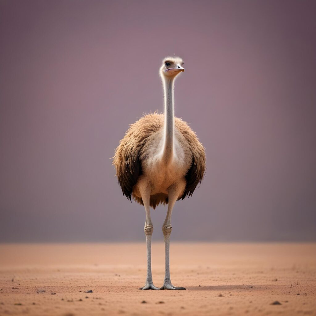 ostrich on plain background Stock Free