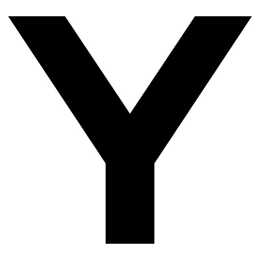 Letter, y, alphabet icon