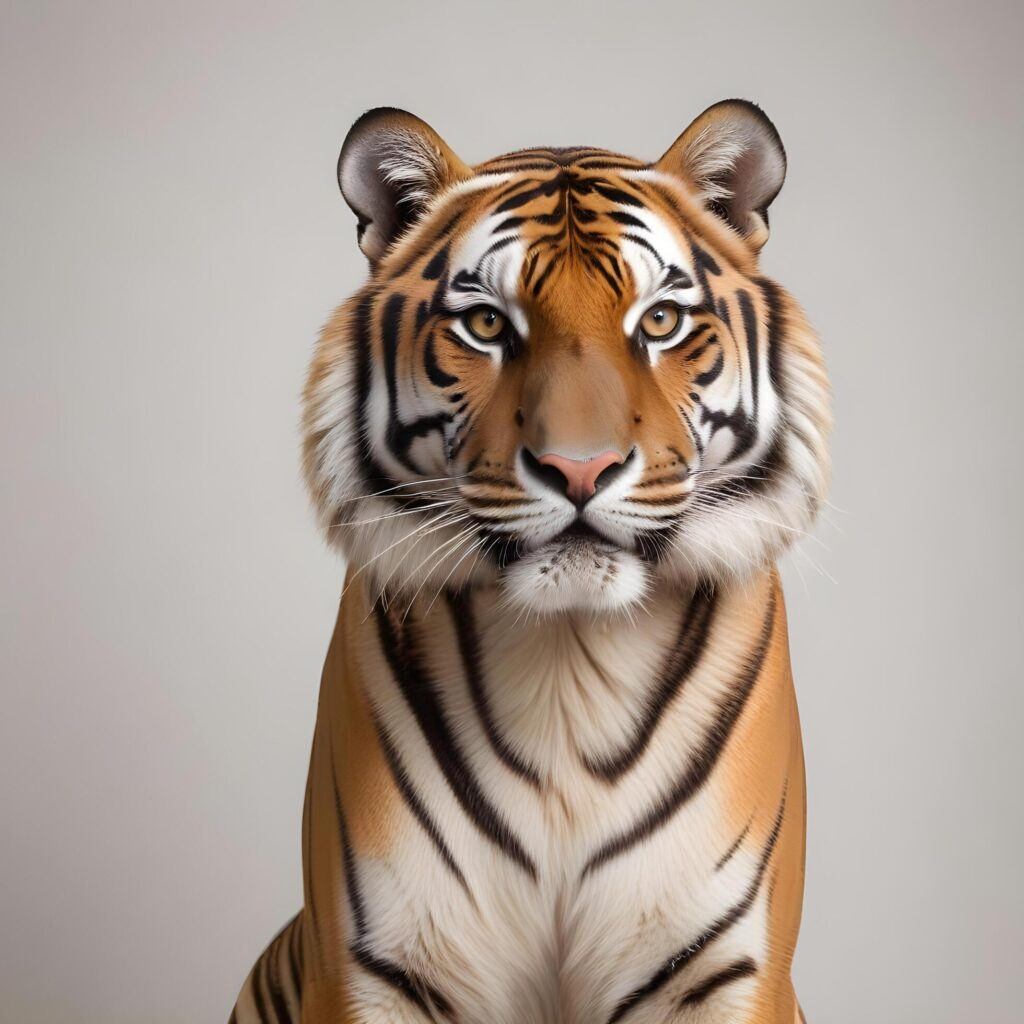 Tiger on plain background Stock Free