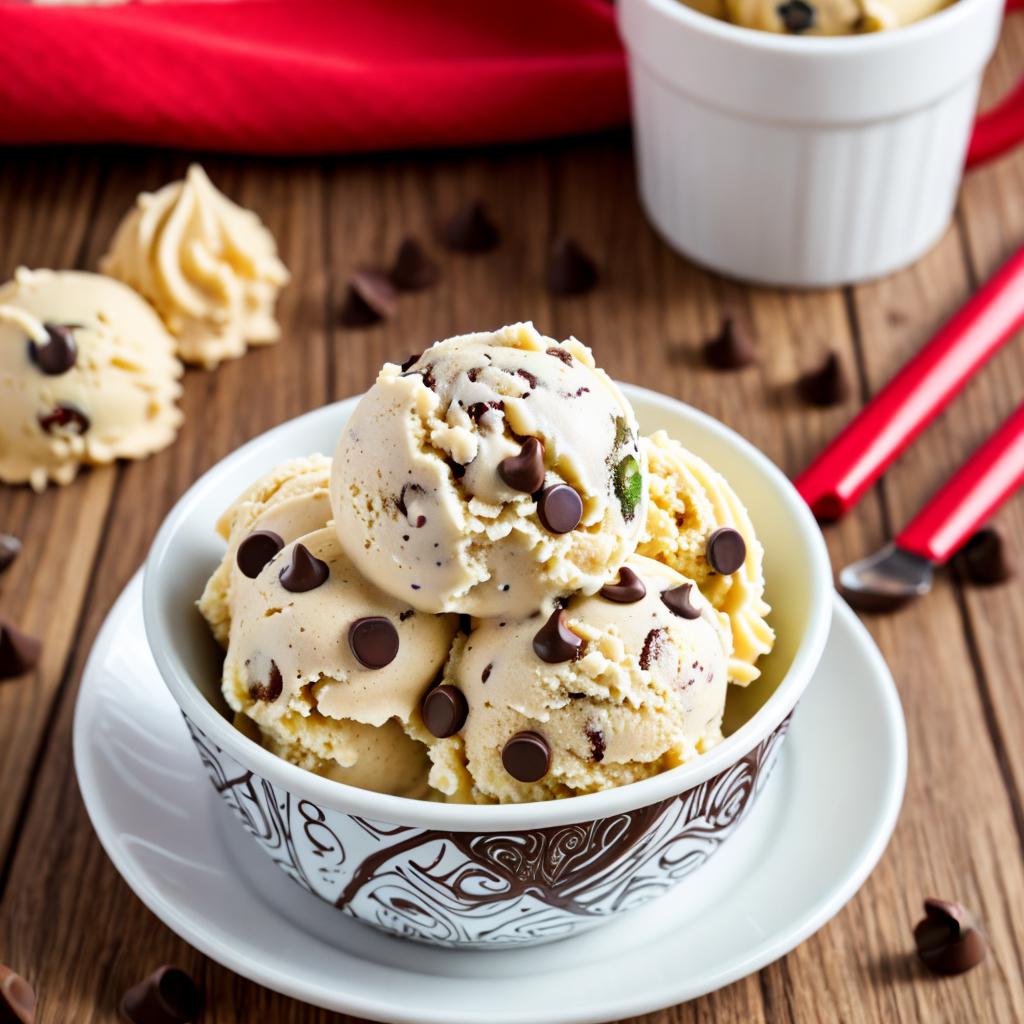 Chocolate chip ice cream by @ai_generated