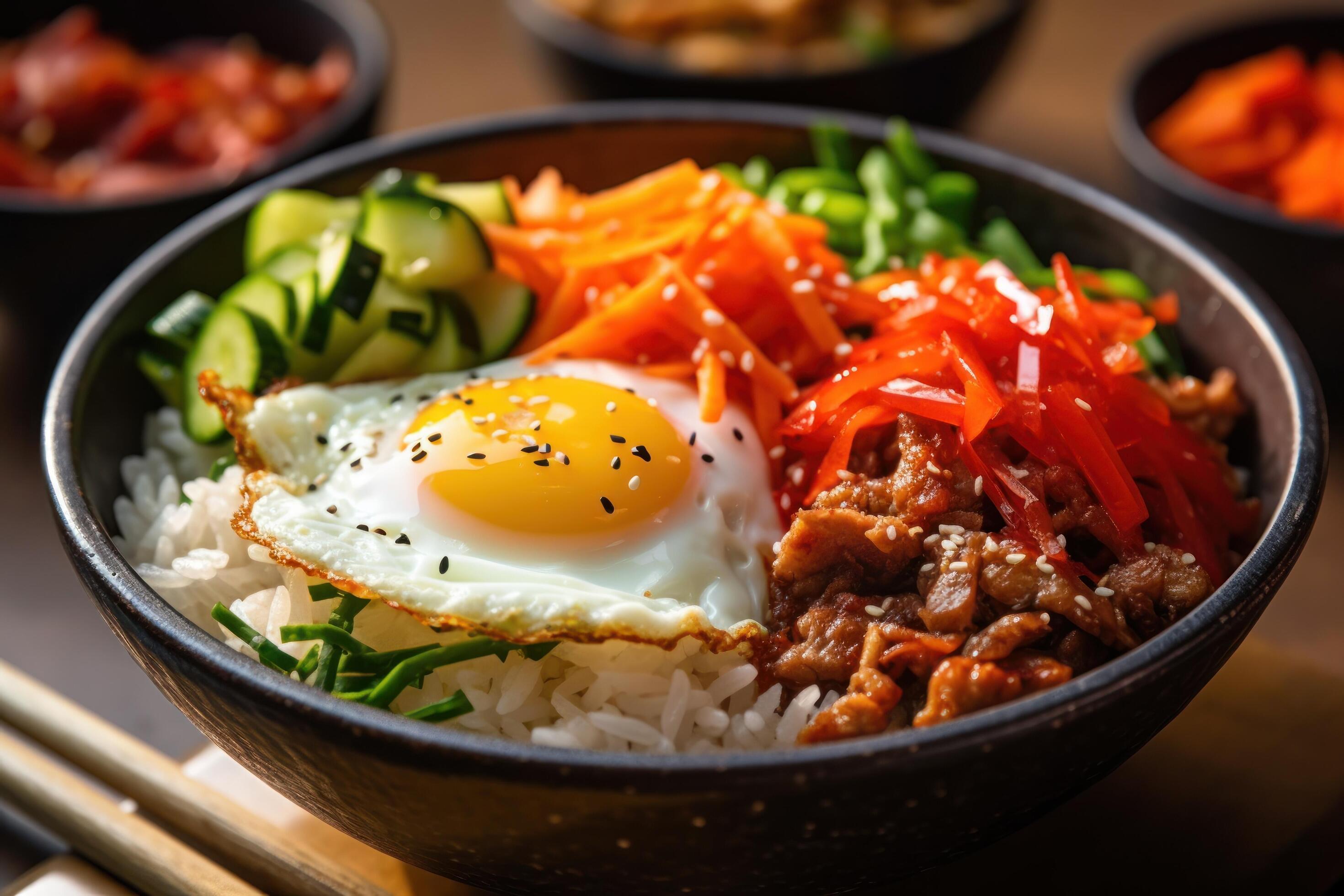 stock photo of Bibimbap sometimes romanized as bi bim bap food photography Stock Free