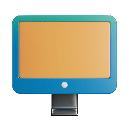 Monitor, display, screen 3D illustration