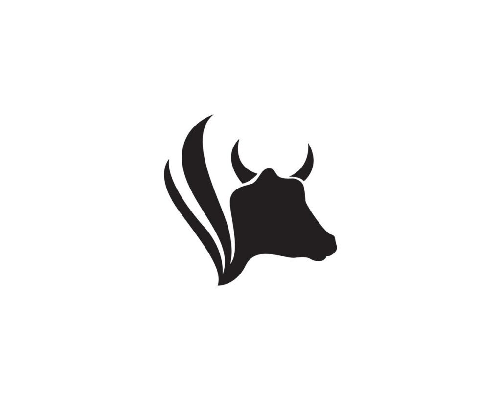 Cow Logo Template vector icon illustration Stock Free