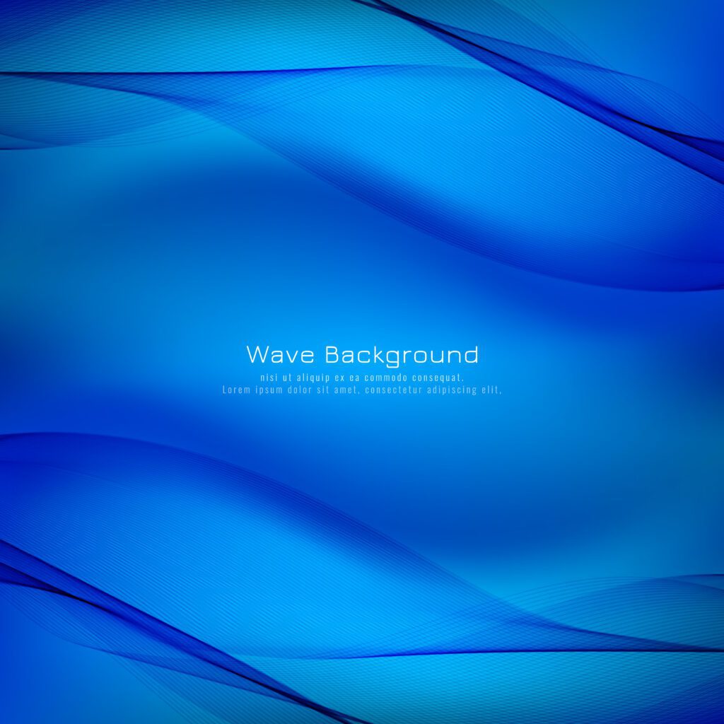 Abstract blue wave background Free Vector