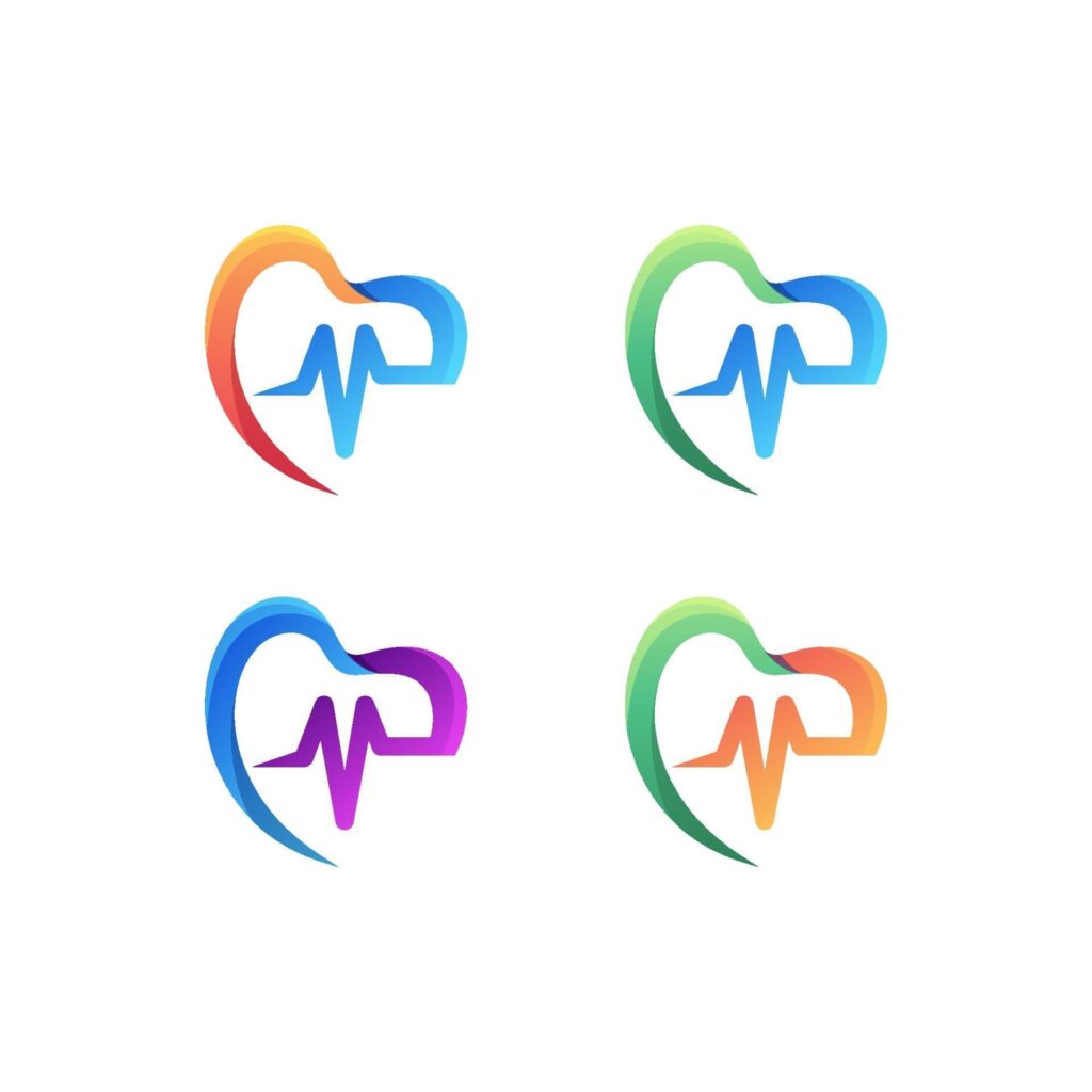 Medical colorful logo design Stock Free