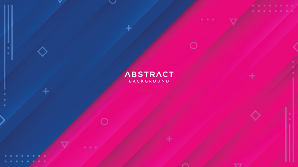 Abstract blue and pink papercut shape background Free Vector