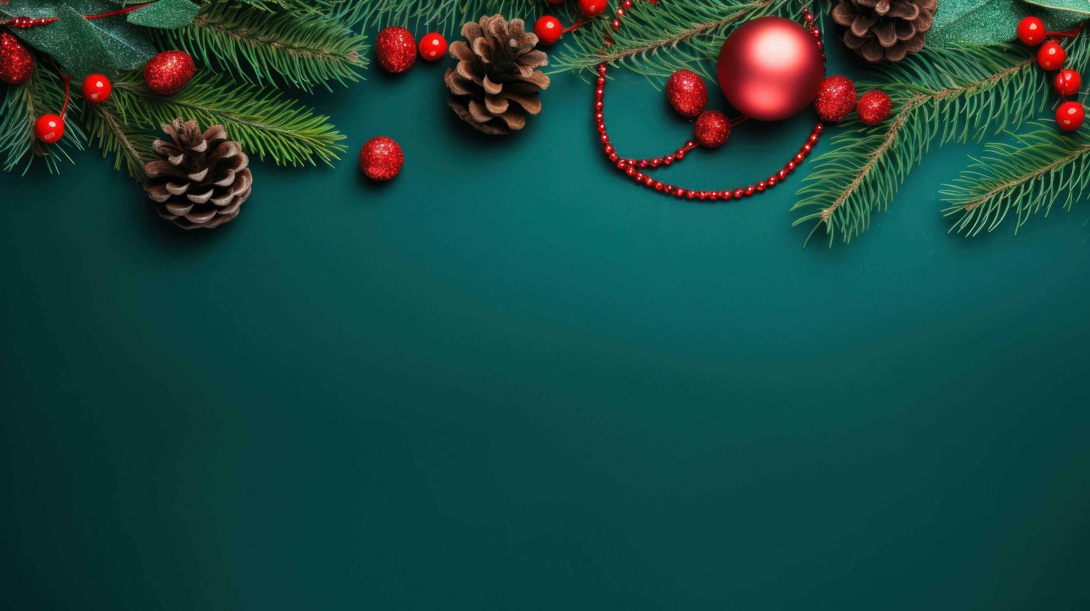 Christmas fir branch background Stock Free