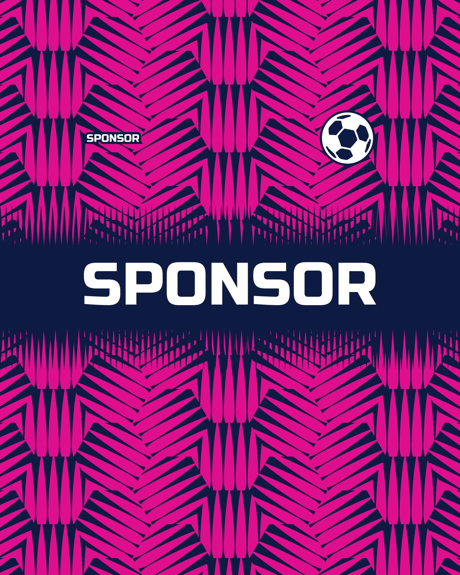 Flower pattern jersey soccer with navy and pink combination colours Free Vector