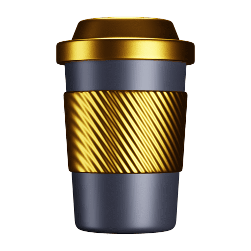 Cup, takeaway 3D illustration