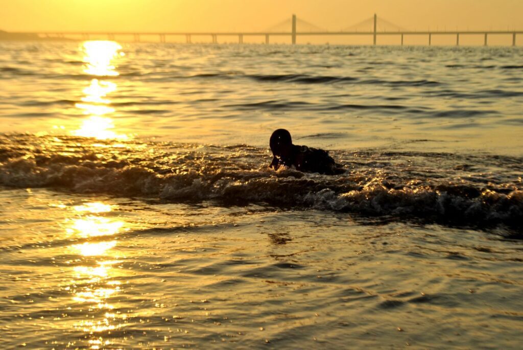 Boy Playing Beach Stock Free