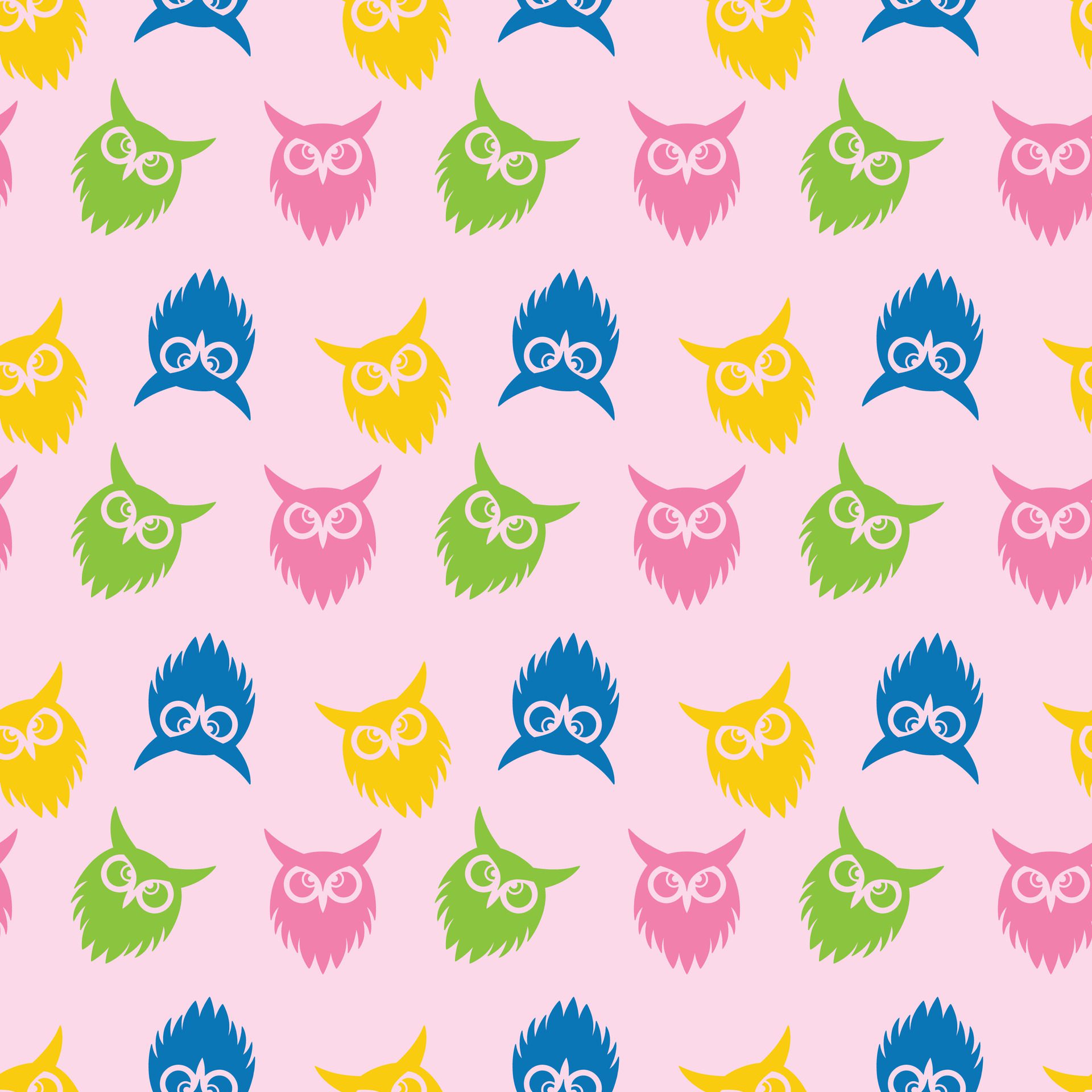 Owl Show Seamless Pattern Design Free Vector