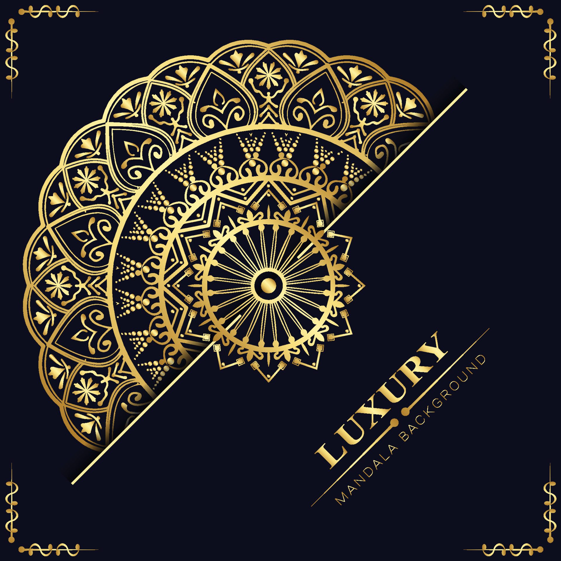 Luxury mandala background with golden pattern Decorative mandala for print, poster, cover, brochure, flyer, banner Free Vector