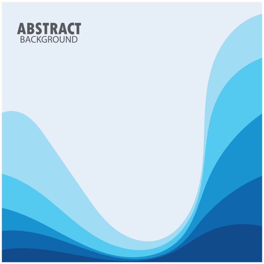 ABSTRACT WAVE BACKGROUND DESIGN WITH BLUE COMBINATION VECTOR Free Vector