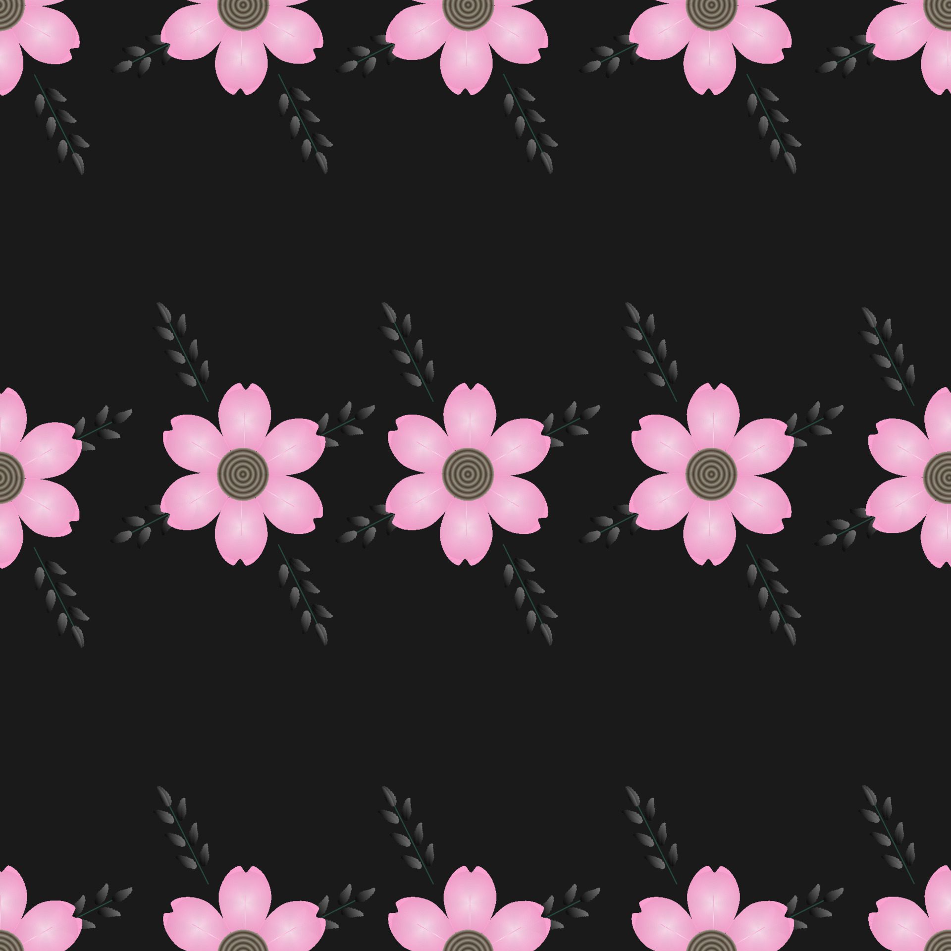 Colored Flowers Pattern Free Vector