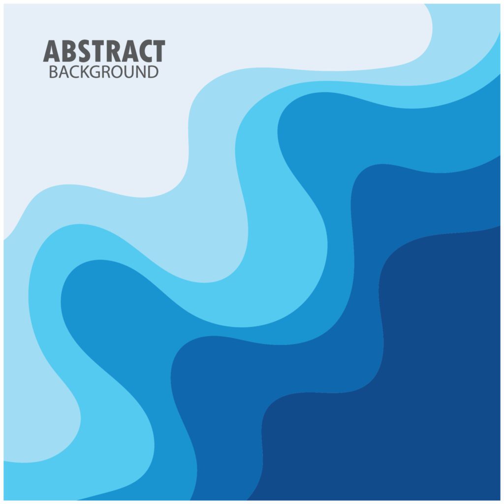 ABSTRACT WAVE BACKGROUND DESIGN WITH BLUE COMBINATION VECTOR Free Vector