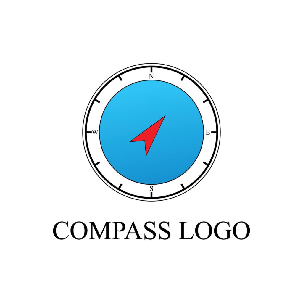 Logo icon compass Stock Free