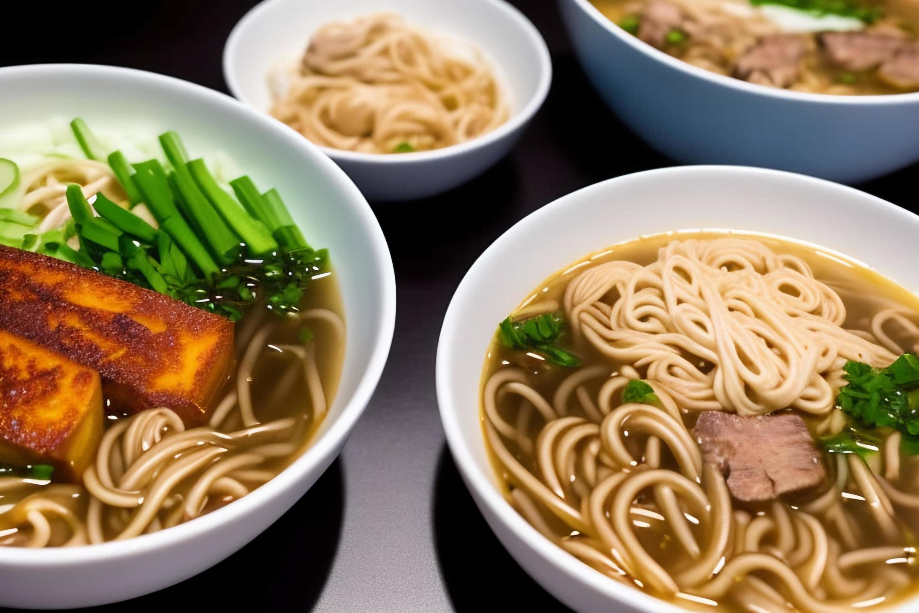 Delicious noodles. Fast food meal with appetizing pasta and chopsticks. Stock Free