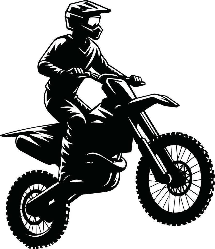 
									Motocross Rider Silhouette Illustration Free Vector Free Vector