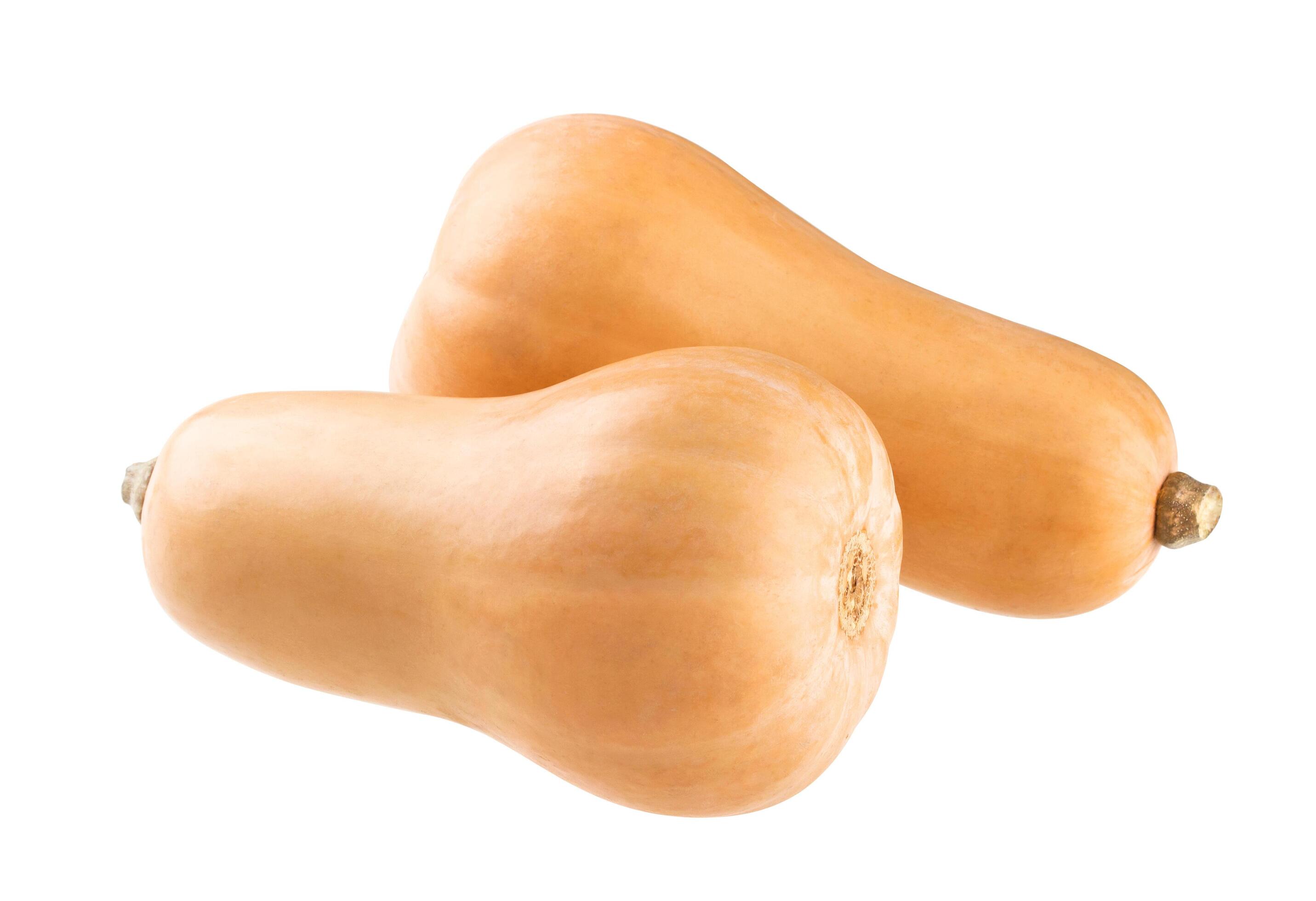 Butternut squash isolated on a white background Stock Free