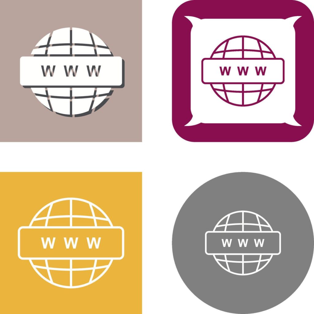 World Wide Web Icon Design Stock Free