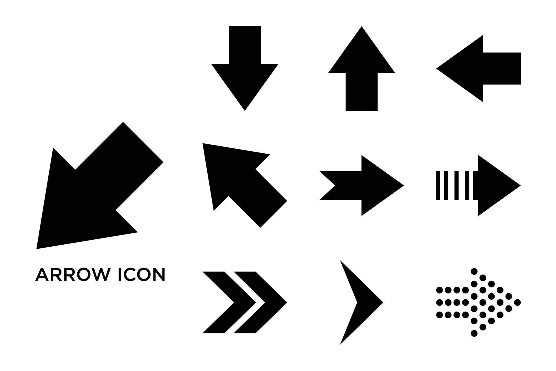 arrow icon set vector design template Stock Free