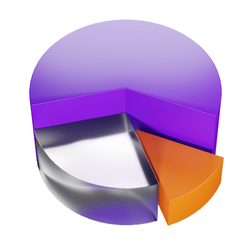 Pie chart, analytics, diagram 3D illustration