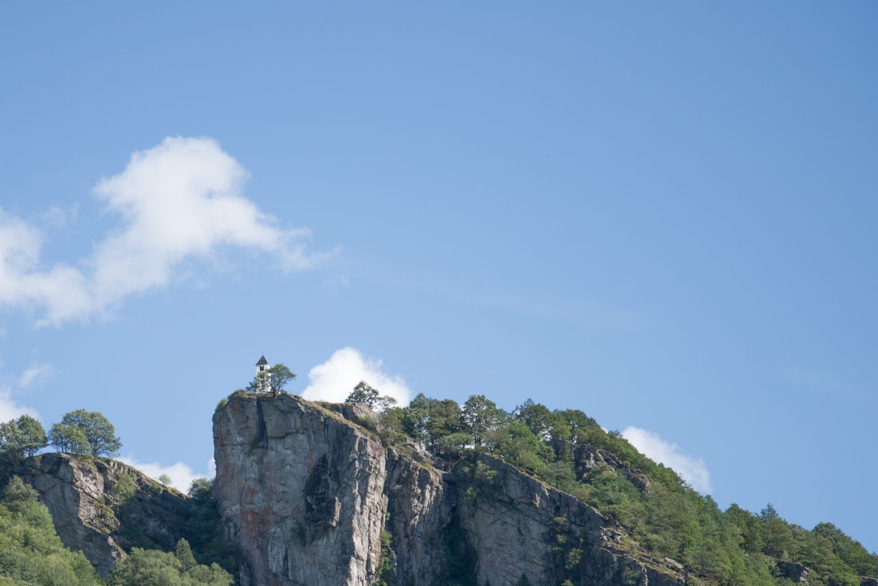 Church on mountain top Stock Free