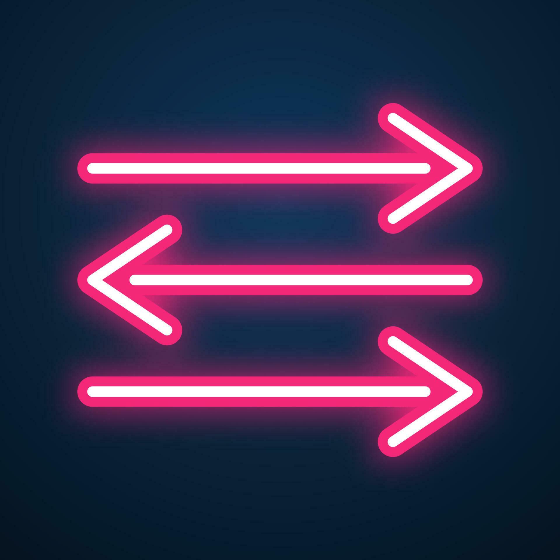 arrow sign neon effect vector Stock Free