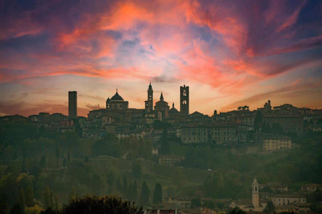 Skyline of Bergamo Stock Free