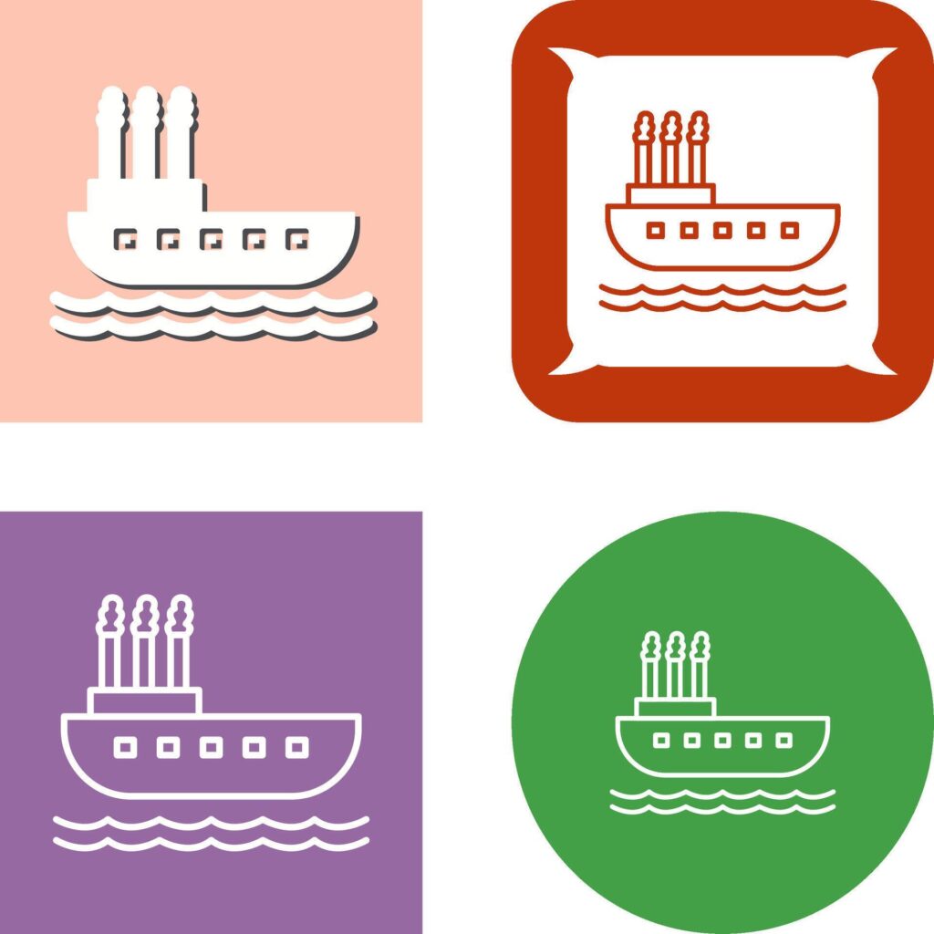 Steamboat Icon Design Stock Free