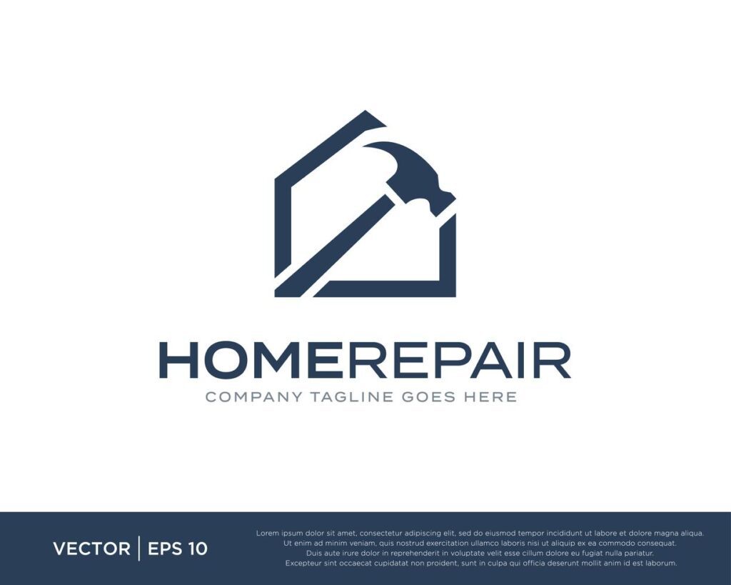 Home Repair Build Logo Icon Vector Stock Free