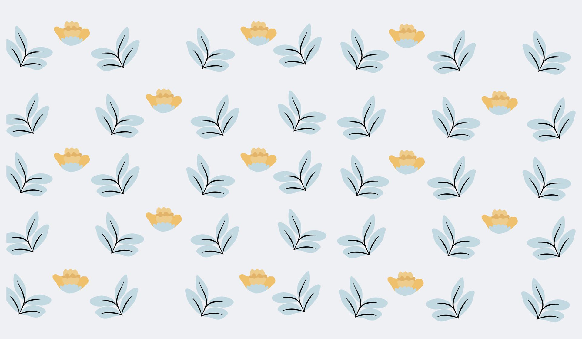 simple flowers and leaves patterns for background, wallpaper, fabric, textile, surface design, wrapping paper Free Vector