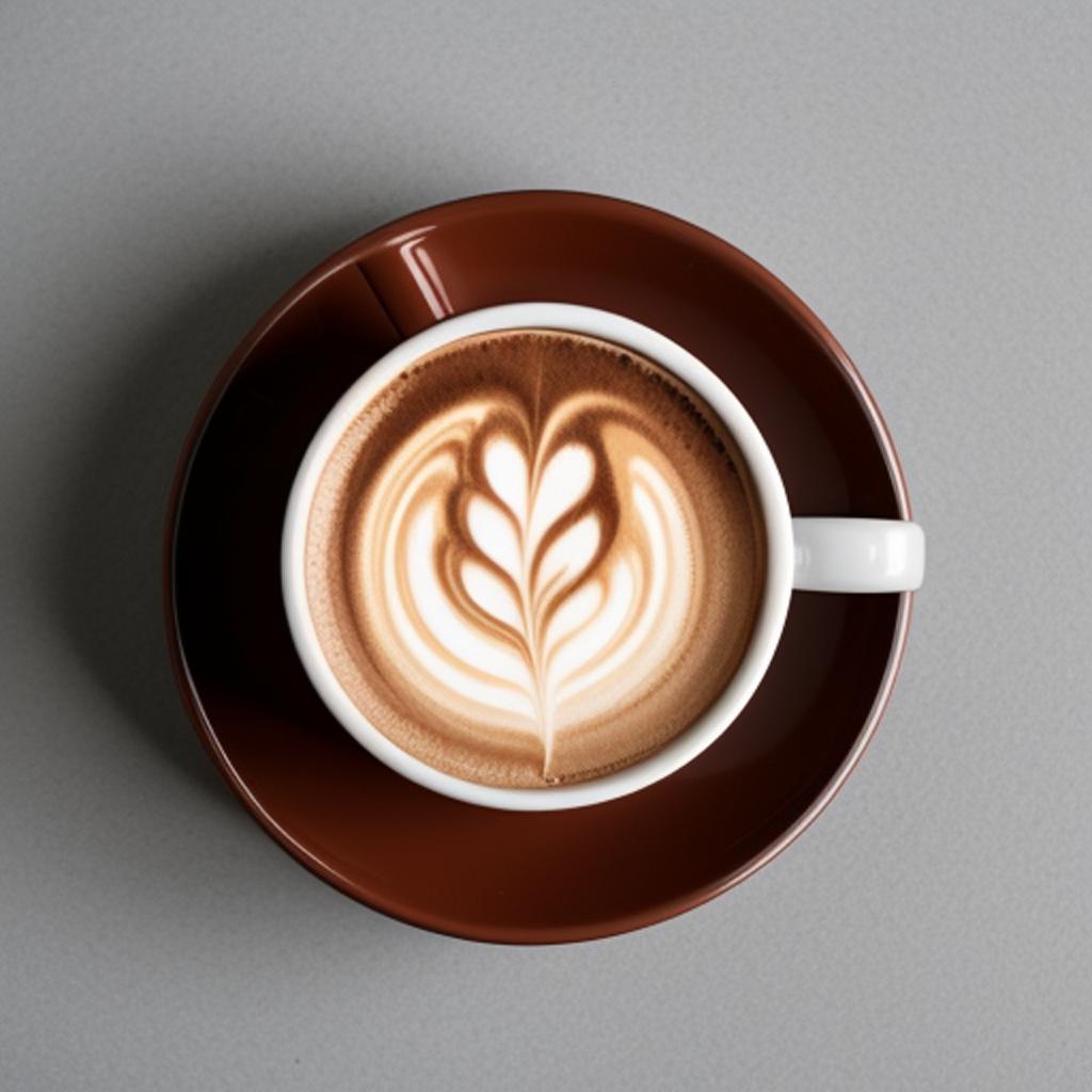 Cappuccino cup top view by @ai_generated