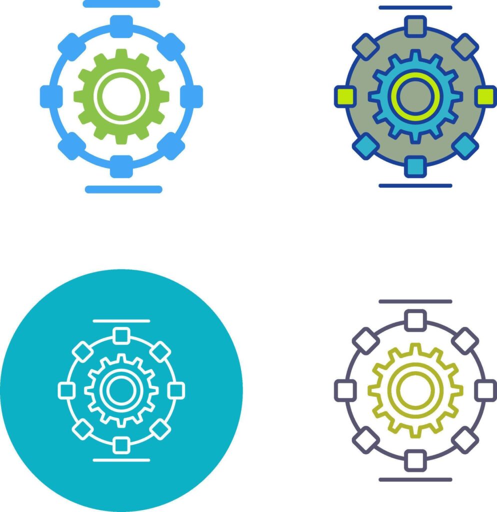 Automated Process Icon Design Stock Free