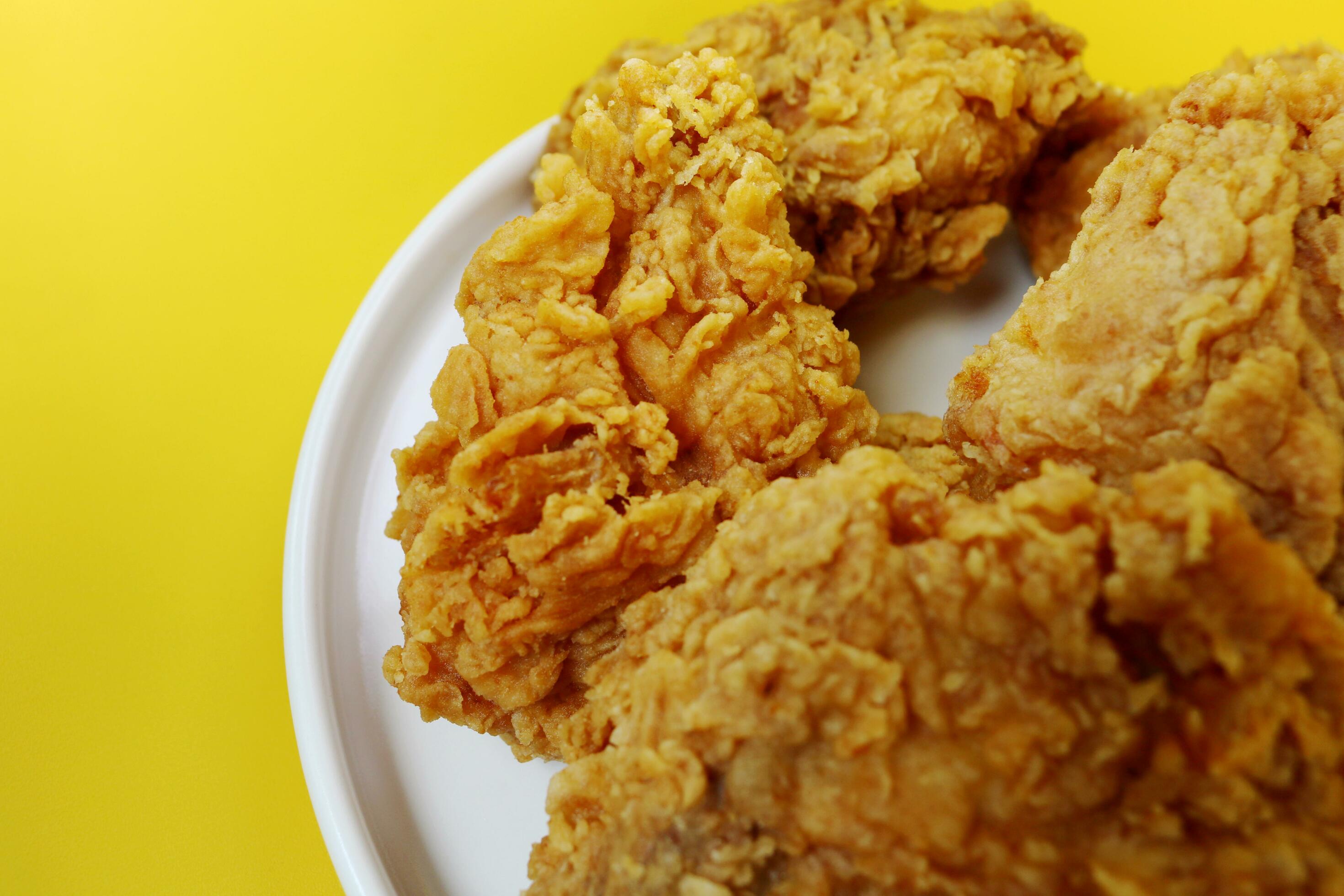 Fried chicken ready to eat with the family Stock Free