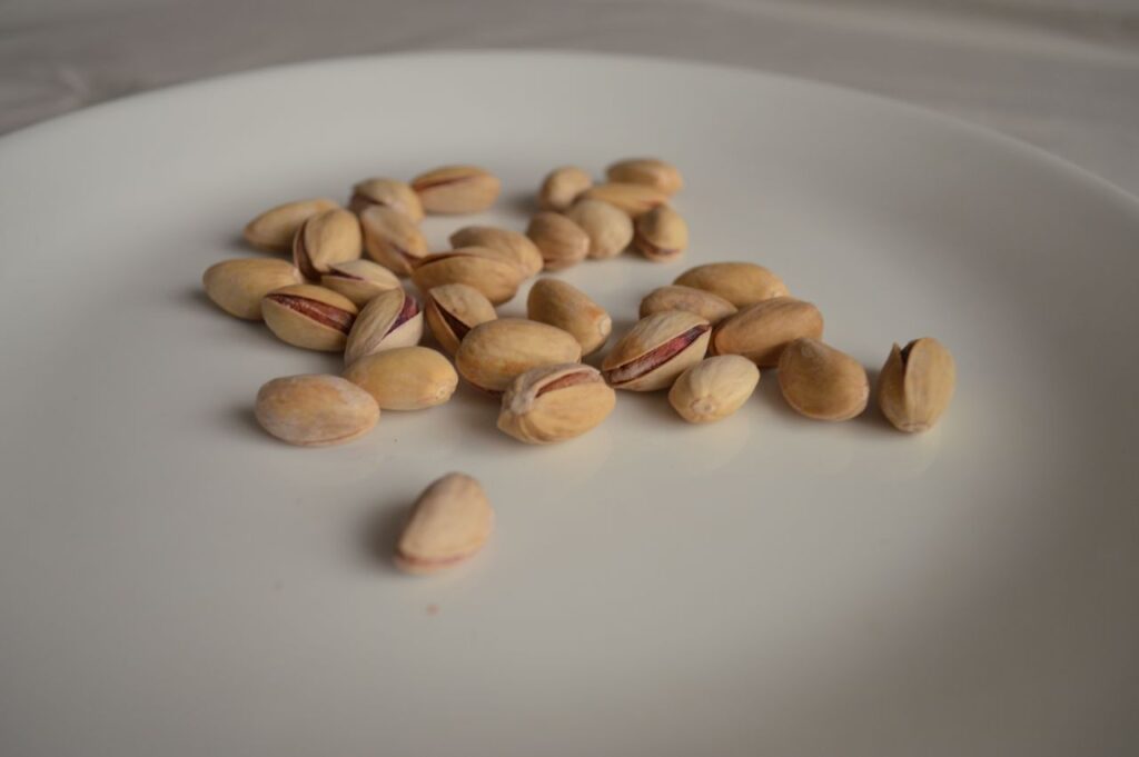 Pistachios On A Dish Stock Free