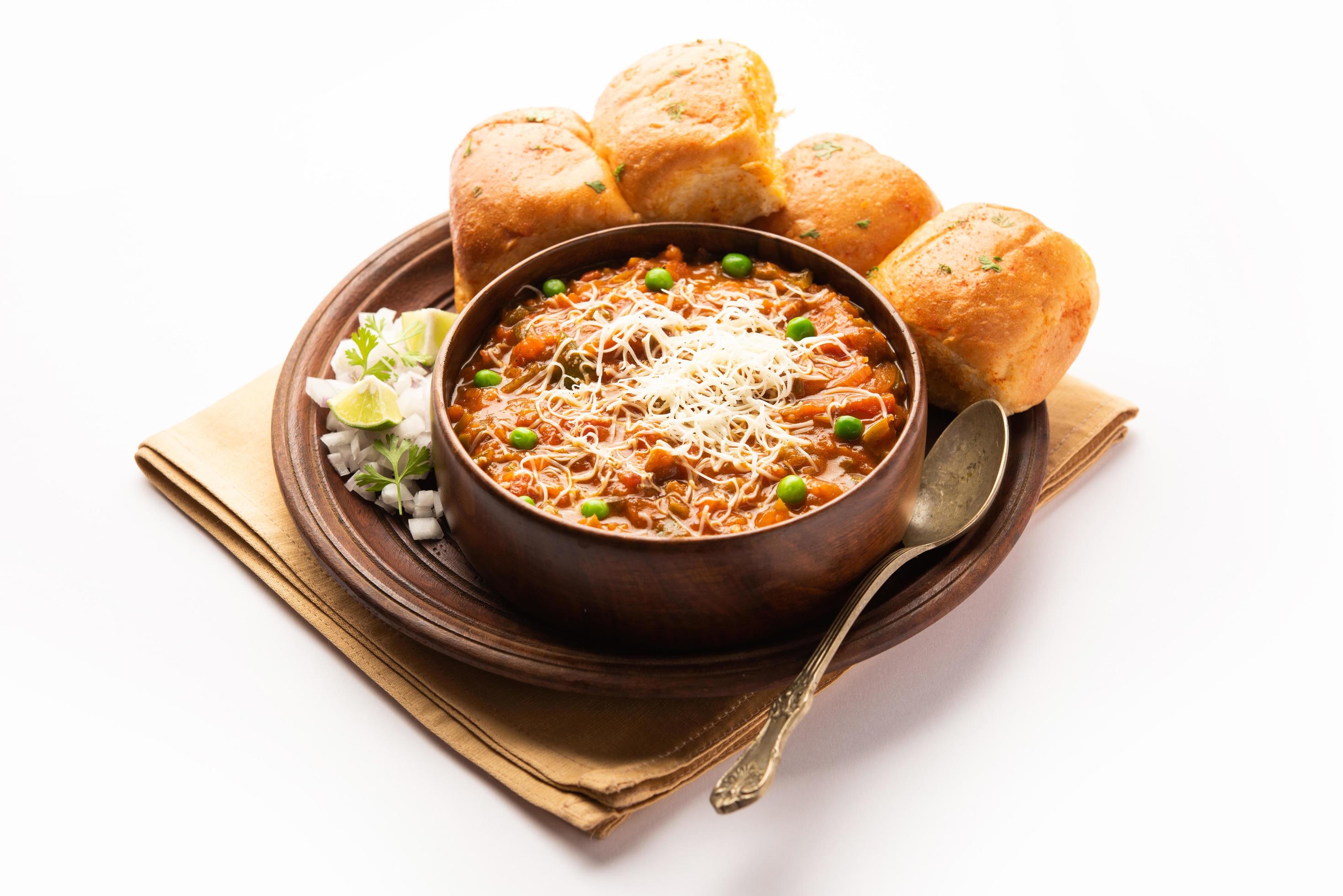 cheese Pav Bhaji Recipe is a street food Bhaji-pav recipe with addition of cheese Stock Free