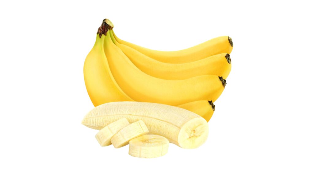 banana isolated on a white background Stock Free