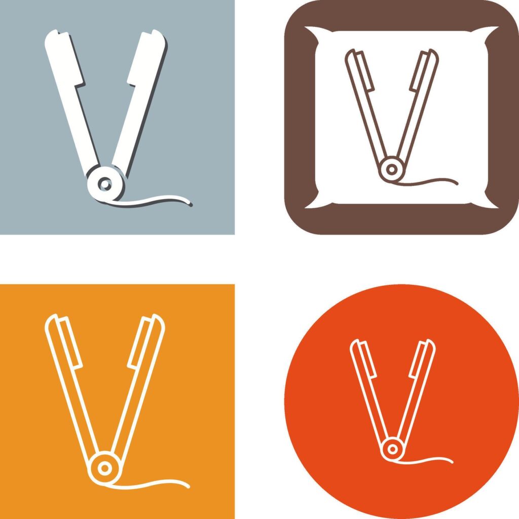 Straightener Icon Design Stock Free