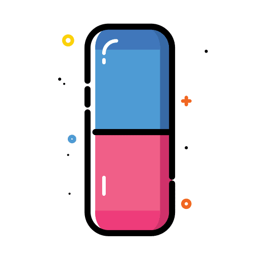 Colorful, eraser, office icon