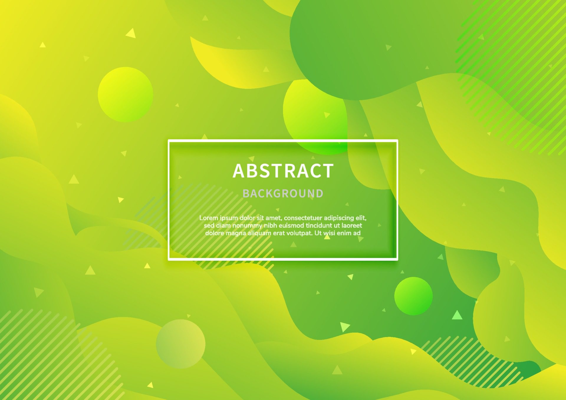 Abstract geometric background. Liquid shape. Minimal pattern. green gradient colors design background. Modern concept with vibrant gradient. Free Vector