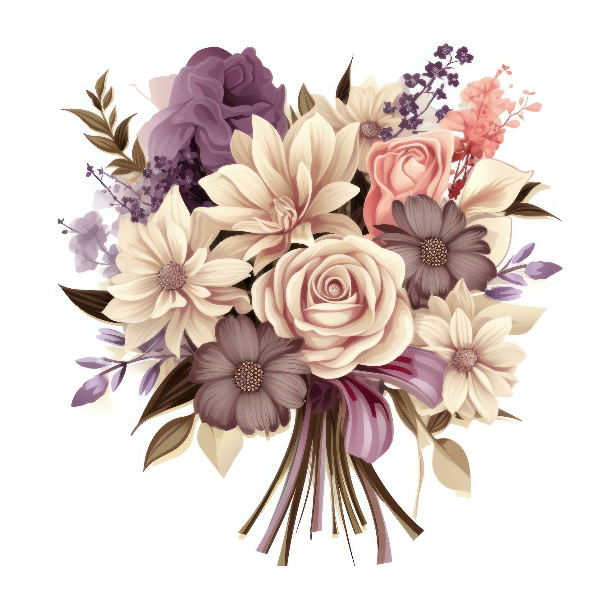 Wedding flower bouquet isolated Stock Free